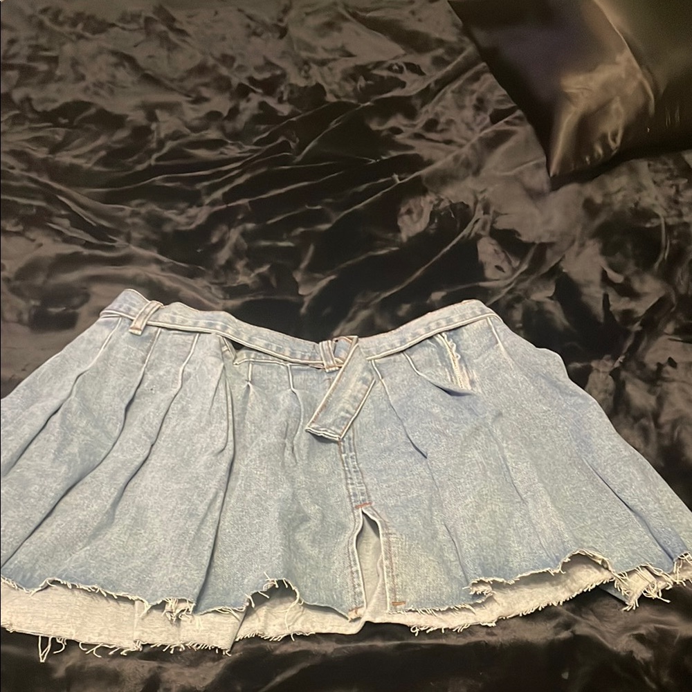 Fashion Nova Light Blue Denim Skirt